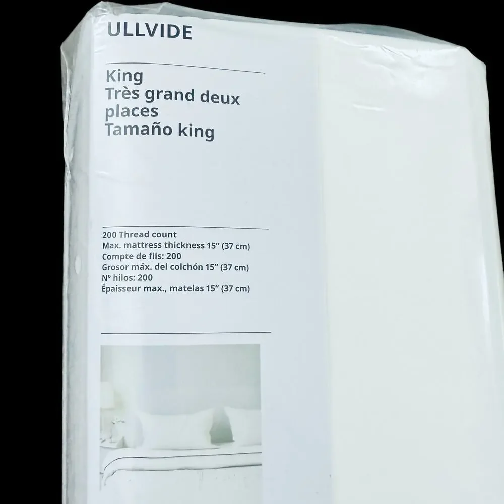 IKEA ULLVIDE White King 4 Piece Sheet Set